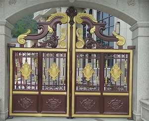 鋁藝對(duì)開大門